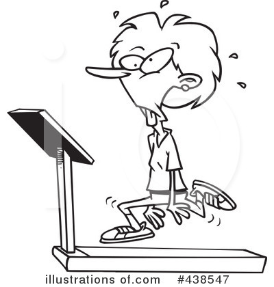 Royalty-Free (RF) Treadmill Clipart Illustration by toonaday - Stock Sample #438547