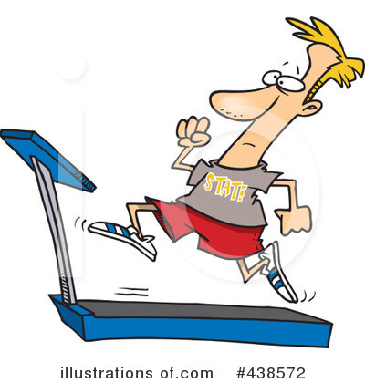 Royalty-Free (RF) Treadmill Clipart Illustration by toonaday - Stock Sample #438572