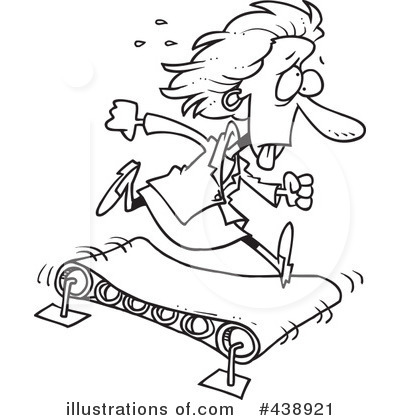 Royalty-Free (RF) Treadmill Clipart Illustration by toonaday - Stock Sample #438921
