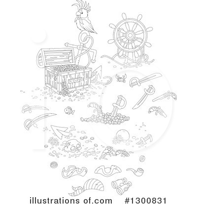 Royalty-Free (RF) Treasure Chest Clipart Illustration by Alex Bannykh - Stock Sample #1300831
