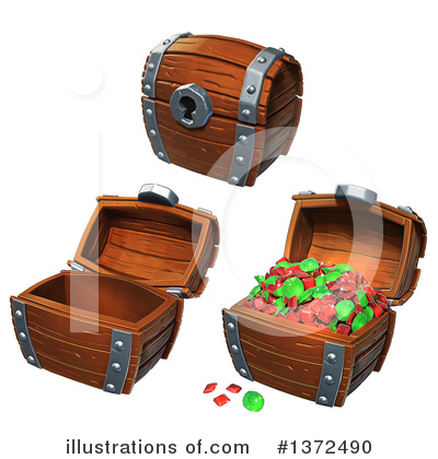 Royalty-Free (RF) Treasure Chest Clipart Illustration by Tonis Pan - Stock Sample #1372490