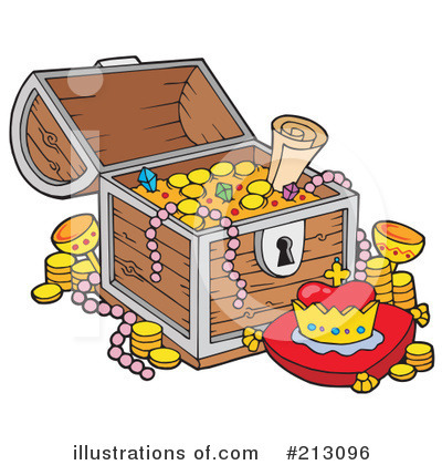 Royalty-Free (RF) Treasure Chest Clipart Illustration by visekart - Stock Sample #213096