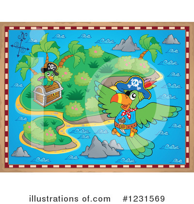 Royalty-Free (RF) Treasure Map Clipart Illustration by visekart - Stock Sample #1231569