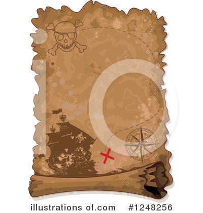 Royalty-Free (RF) Treasure Map Clipart Illustration by Pushkin - Stock Sample #1248256