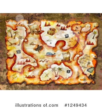 Royalty-Free (RF) Treasure Map Clipart Illustration by Prawny - Stock Sample #1249434