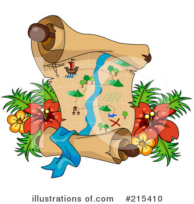 Royalty-Free (RF) Treasure Map Clipart Illustration by BNP Design Studio - Stock Sample #215410