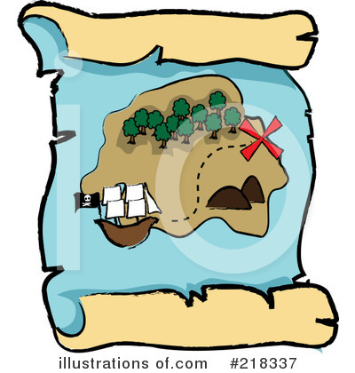Royalty-Free (RF) Treasure Map Clipart Illustration by Pams Clipart - Stock Sample #218337