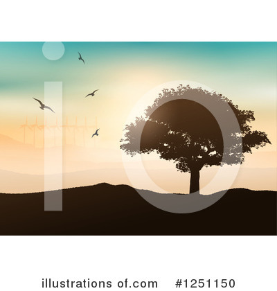 Royalty-Free (RF) Tree Clipart Illustration by KJ Pargeter - Stock Sample #1251150