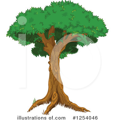 Royalty-Free (RF) Tree Clipart Illustration by Pushkin - Stock Sample #1254046