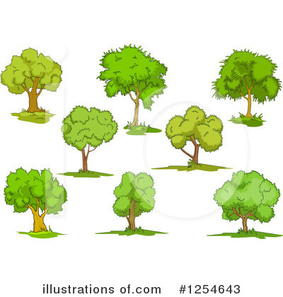 Royalty-Free (RF) Tree Clipart Illustration by Vector Tradition SM - Stock Sample #1254643