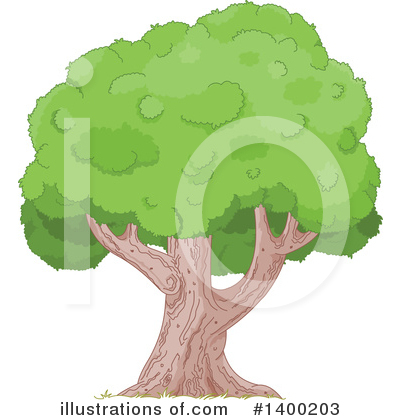 Royalty-Free (RF) Tree Clipart Illustration by Pushkin - Stock Sample #1400203