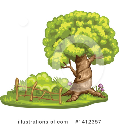 Royalty-Free (RF) Tree Clipart Illustration by merlinul - Stock Sample #1412357