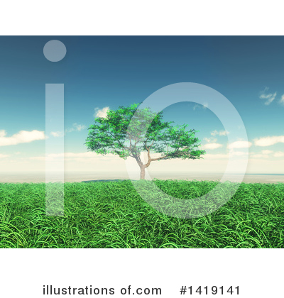 Royalty-Free (RF) Tree Clipart Illustration by KJ Pargeter - Stock Sample #1419141