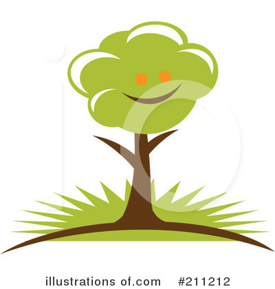 Royalty-Free (RF) Tree Clipart Illustration by Eugene - Stock Sample #211212