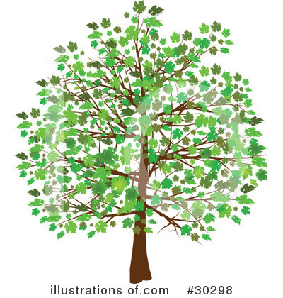 Royalty-Free (RF) Tree Clipart Illustration by elaineitalia - Stock Sample #30298