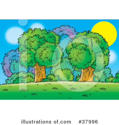 Royalty-Free (RF) Tree Clipart Illustration by Alex Bannykh - Stock Sample #37996