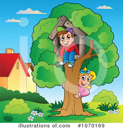 Royalty-Free (RF) Tree House Clipart Illustration by visekart - Stock Sample #1070169