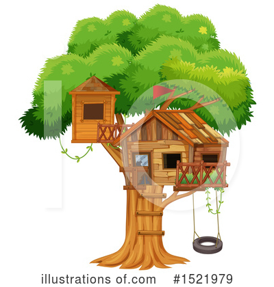 Tree House Clipart #1063584 - Illustration by toonaday