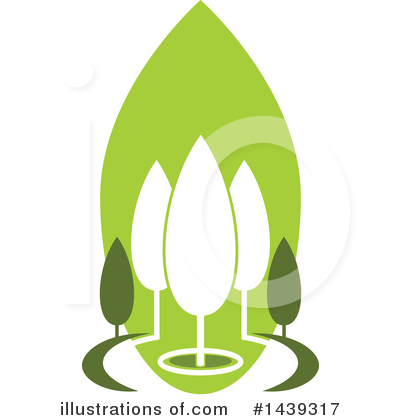 Royalty-Free (RF) Trees Clipart Illustration by Vector Tradition SM - Stock Sample #1439317