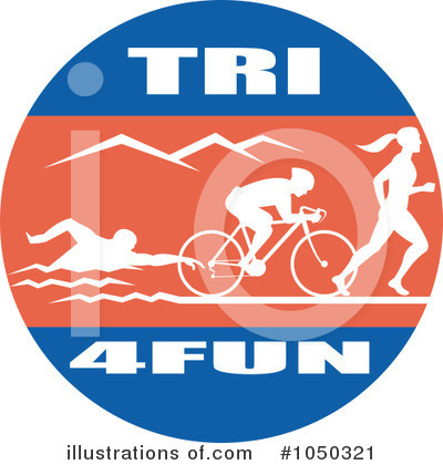 Royalty-Free (RF) Triathlon Clipart Illustration by patrimonio - Stock Sample #1050321