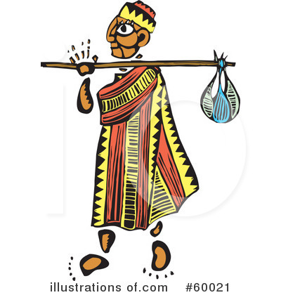Royalty-Free (RF) Tribal Man Clipart Illustration by xunantunich - Stock Sample #60021