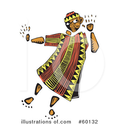 Royalty-Free (RF) Tribal Man Clipart Illustration by xunantunich - Stock Sample #60132