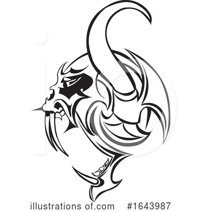 Royalty-Free (RF) Tribal Tattoo Clipart Illustration by Morphart Creations - Stock Sample #1643987