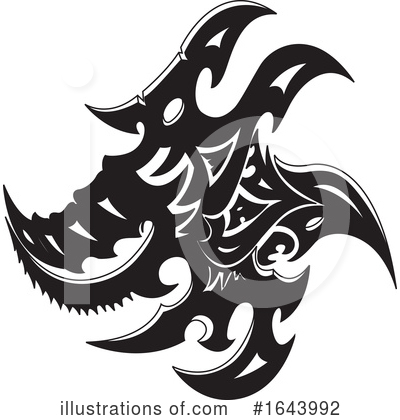 Royalty-Free (RF) Tribal Tattoo Clipart Illustration by Morphart Creations - Stock Sample #1643992