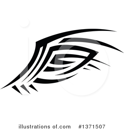 Royalty-Free (RF) Tribal Wing Clipart Illustration by Vector Tradition SM - Stock Sample #1371507