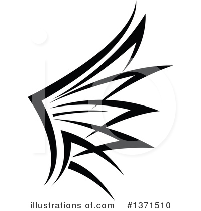 Royalty-Free (RF) Tribal Wing Clipart Illustration by Vector Tradition SM - Stock Sample #1371510