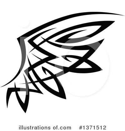 Tribal Wing Clipart #1371512 by Vector Tradition SM