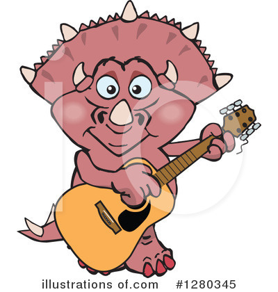 Triceratops Clipart #1280345 by Dennis Holmes Designs
