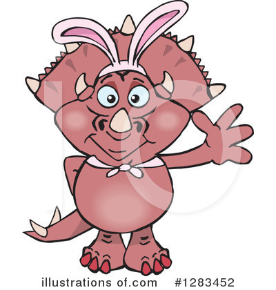 Royalty-Free (RF) Triceratops Clipart Illustration by Dennis Holmes Designs - Stock Sample #1283452
