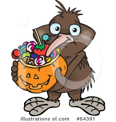 Royalty-Free (RF) Trick Or Treater Clipart Illustration by Dennis Holmes Designs - Stock Sample #64391