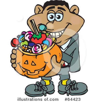 Royalty-Free (RF) Trick Or Treater Clipart Illustration by Dennis Holmes Designs - Stock Sample #64423