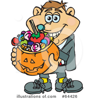 Royalty-Free (RF) Trick Or Treater Clipart Illustration by Dennis Holmes Designs - Stock Sample #64426