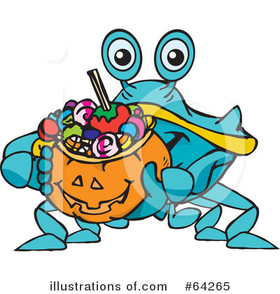 Royalty-Free (RF) Trick Or Treating Clipart Illustration by Dennis Holmes Designs - Stock Sample #64265