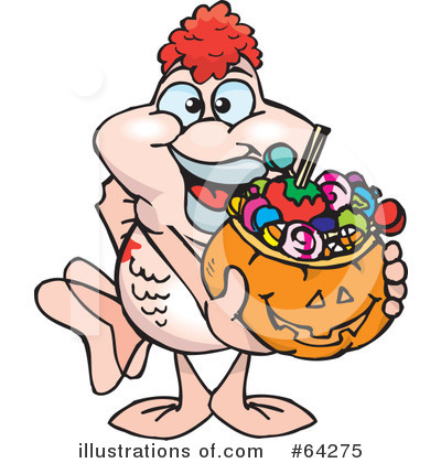 Royalty-Free (RF) Trick Or Treating Clipart Illustration by Dennis Holmes Designs - Stock Sample #64275
