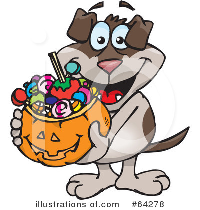 Royalty-Free (RF) Trick Or Treating Clipart Illustration by Dennis Holmes Designs - Stock Sample #64278