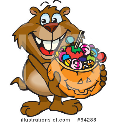 Royalty-Free (RF) Trick Or Treating Clipart Illustration by Dennis Holmes Designs - Stock Sample #64288