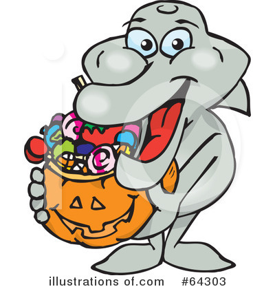 Royalty-Free (RF) Trick Or Treating Clipart Illustration by Dennis Holmes Designs - Stock Sample #64303