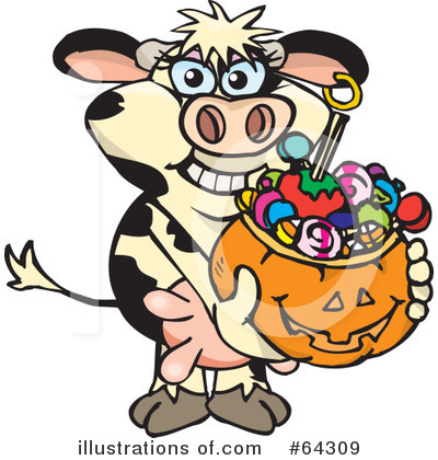 Royalty-Free (RF) Trick Or Treating Clipart Illustration by Dennis Holmes Designs - Stock Sample #64309