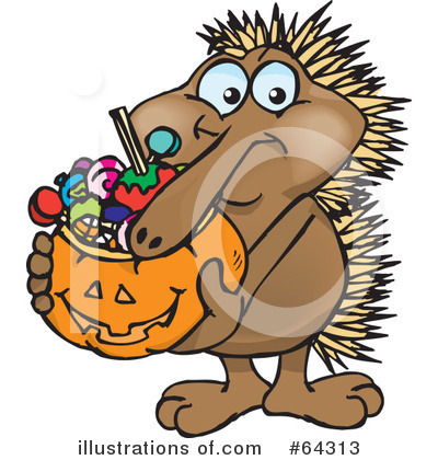 Royalty-Free (RF) Trick Or Treating Clipart Illustration by Dennis Holmes Designs - Stock Sample #64313