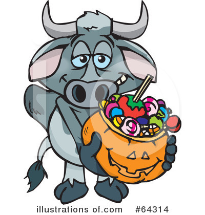 Royalty-Free (RF) Trick Or Treating Clipart Illustration by Dennis Holmes Designs - Stock Sample #64314