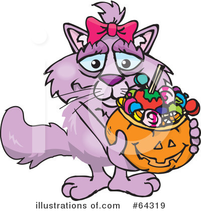 Royalty-Free (RF) Trick Or Treating Clipart Illustration by Dennis Holmes Designs - Stock Sample #64319