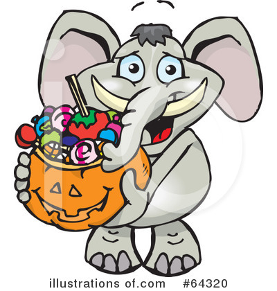 Royalty-Free (RF) Trick Or Treating Clipart Illustration by Dennis Holmes Designs - Stock Sample #64320