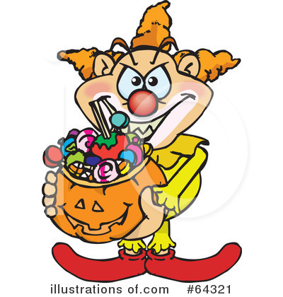 Royalty-Free (RF) Trick Or Treating Clipart Illustration by Dennis Holmes Designs - Stock Sample #64321