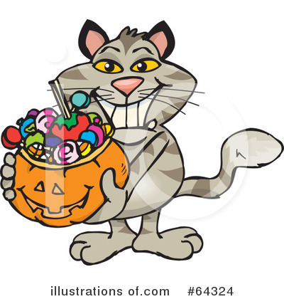 Royalty-Free (RF) Trick Or Treating Clipart Illustration by Dennis Holmes Designs - Stock Sample #64324