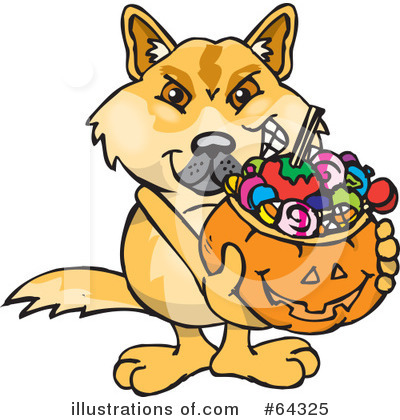 Royalty-Free (RF) Trick Or Treating Clipart Illustration by Dennis Holmes Designs - Stock Sample #64325