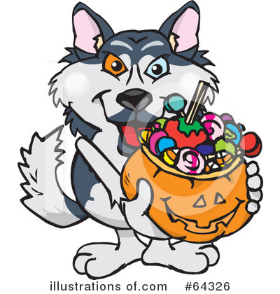 Husky Clipart #64326 by Dennis Holmes Designs